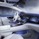 Mercedes-EQ, EQS 580 4MATIC, Interieur, Nevagrau/ Iridescentblau, AMG-Line, Edition 1; ;( Stromverbrauch kombiniert: 20,0-16,9 kWh/100 km; CO2-Emissionen kombiniert: 0 g/km) // Mercedes-EQ, EQS 580 4MATIC, Interior, neva gray/ iridescent blue, AMG-Line, Edition 1; (combined electrical consumption: 20.0-16.9 kWh/100 km; combined CO2 emissions: 0 g/km)